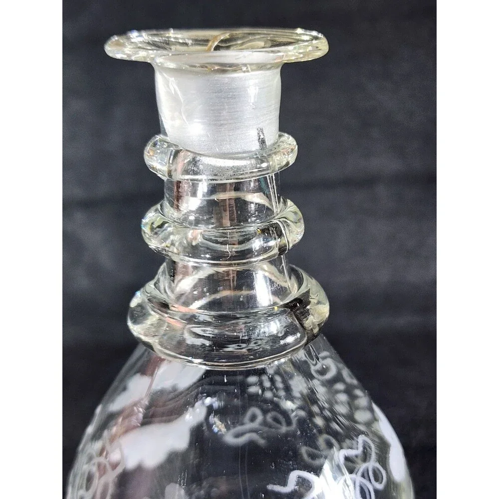 Antique (19th Cent.) Soda Glass Decanter ~Fancy Pinnacle Stopper, Bohemia c.1860